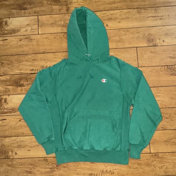 Champion Reverse Weave Hoodie Kelly Green Small - Picture 1 of 6